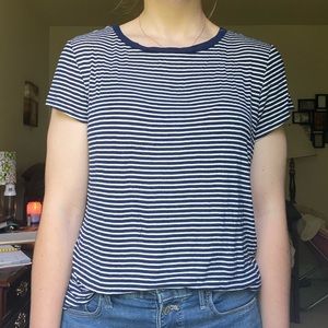 Blue & white striped t-shirt